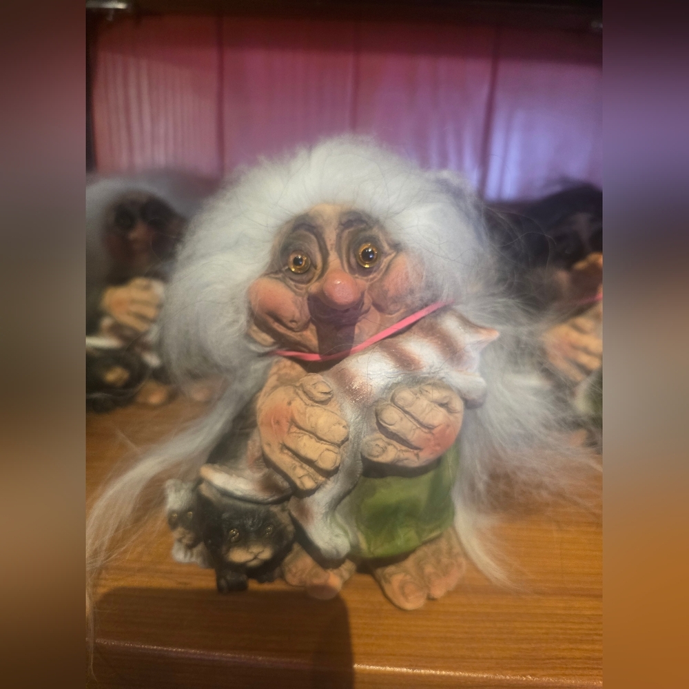 Disney Parks NyForm Troll figurine, specifically  "Troll with Cats" Collection